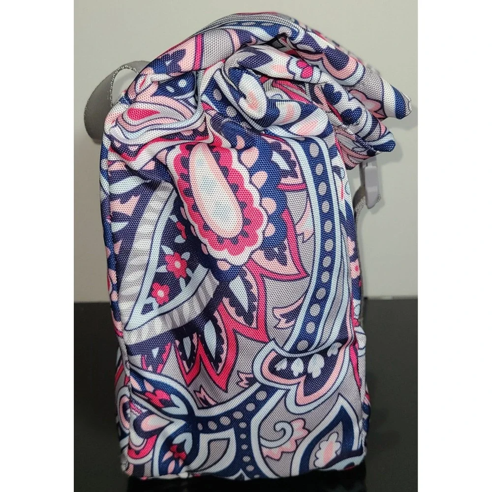 Pink Gray Blue Insulated Lunch‎ Bag Vera Bradley Lunch Bunch Fold Down Top